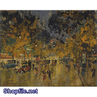 Tranh sơn dầu mặt nước gợn sóng